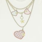 Girls Ivory Necklace Logo Dress, 1, hi-res