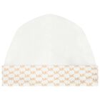 طقم بنات هدايا أفرول بالشعار باللون العاجي, 1, hi-res