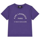 Girls Purple Logo T-Shirt, 3, hi-res