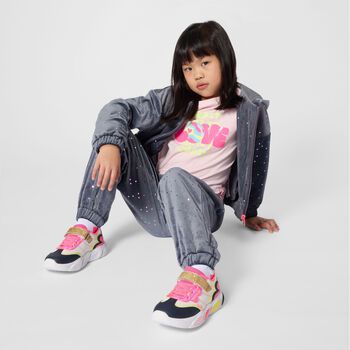 Girls Multi-Coloured Logo Trainers