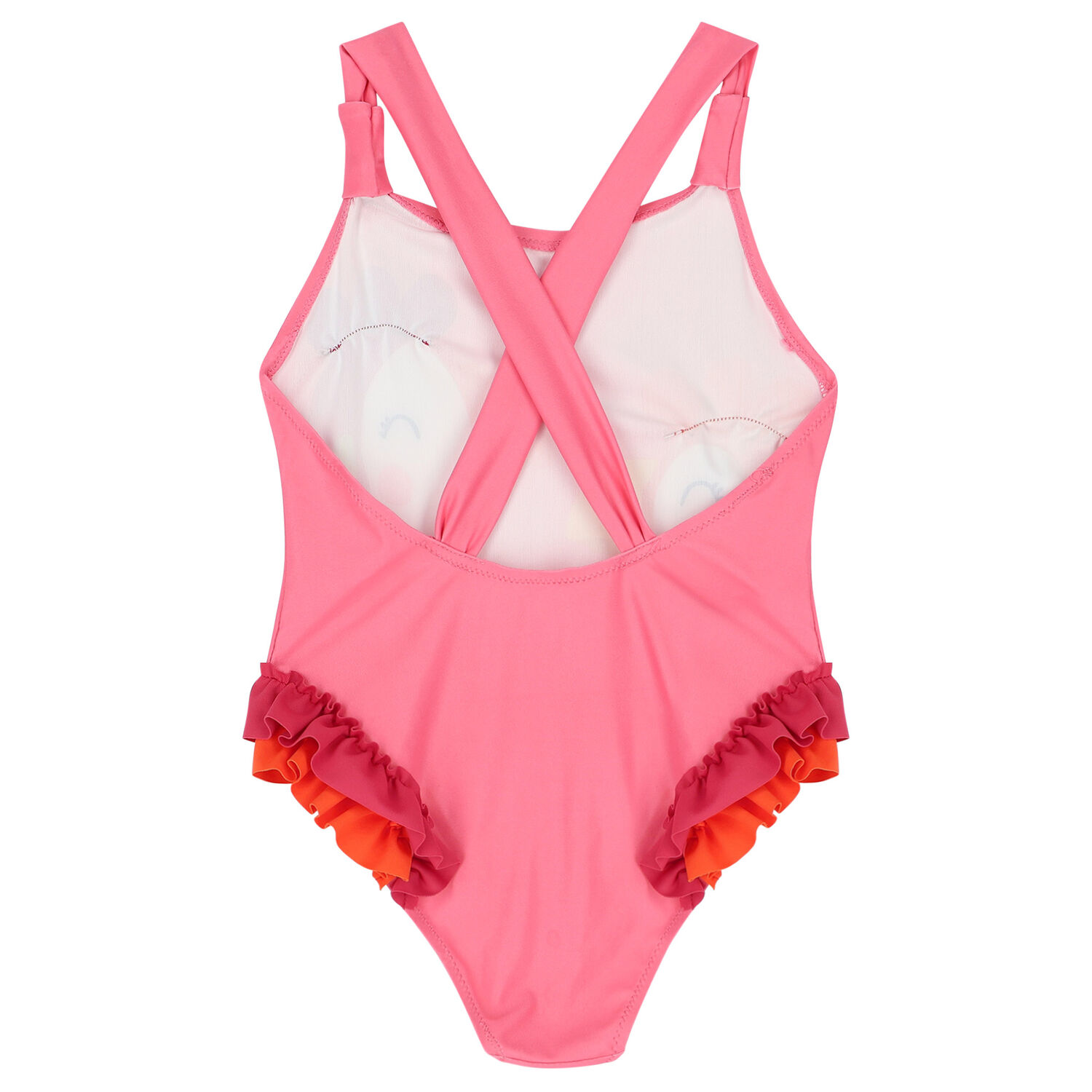 Girls Pink Birds Swimsuit, 1, hi-res image number null