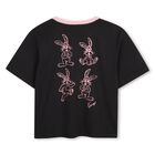Girls Black Bunny Logo T-Shirt, 1, hi-res
