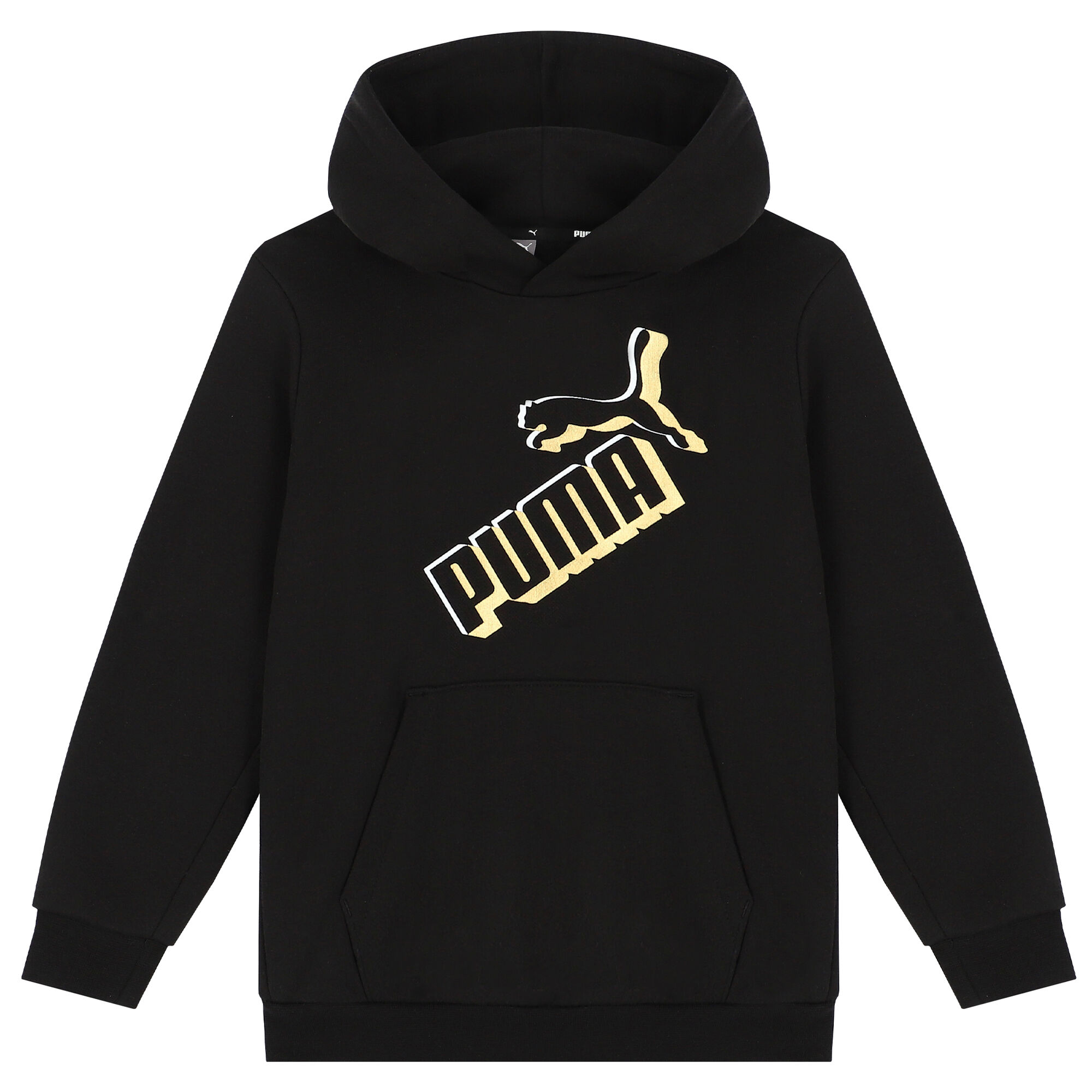 Black and gold puma hoodie new arrivals
