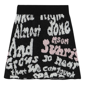 Girls Black Knitted Skirt