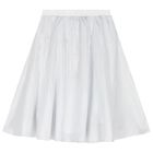 Girls Silver Logo Skirt, 1, hi-res