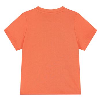 Younger Boys Orange Logo T-Shirt