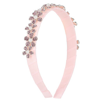 Girls Pink Embellished Hairband