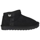 Girls Black Faux Suede Boots, 1, hi-res
