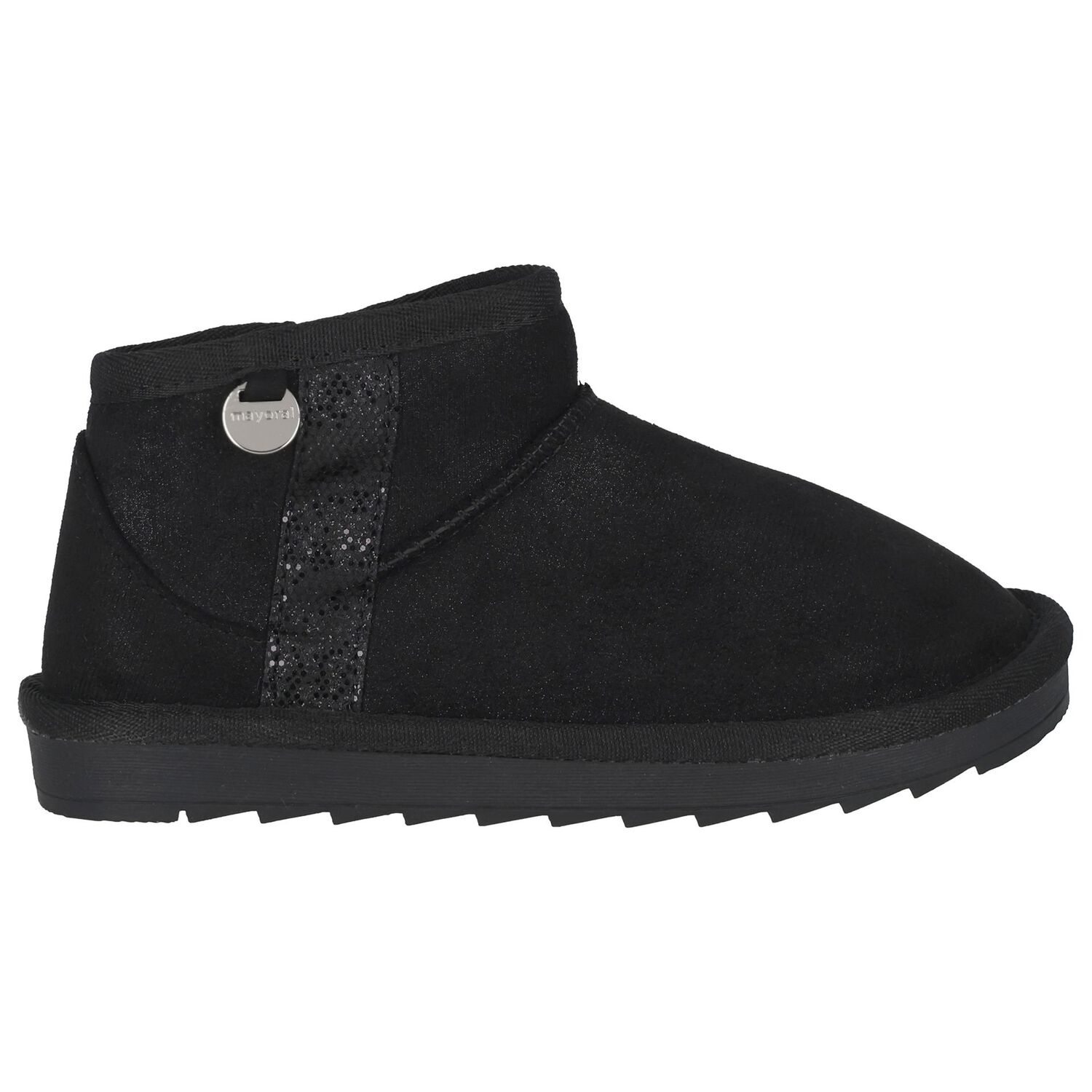 Girls Black Faux Suede Boots, 1, hi-res image number null