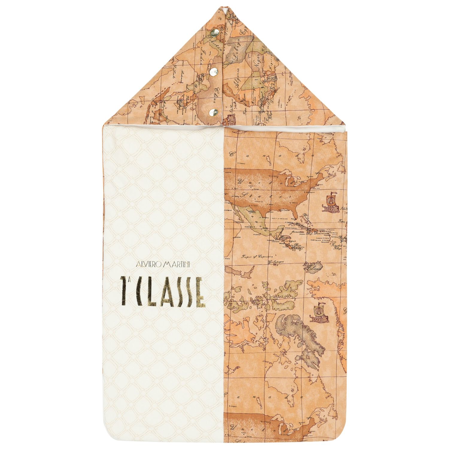 Beige & Ivory Geo Map Baby Nest, 1, hi-res