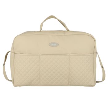 Beige Quilted Baby Changing Bag