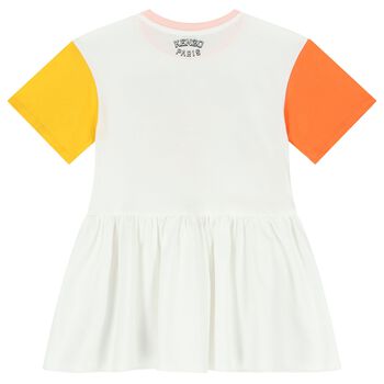 Girls Ivory Varsity Tiger Dress