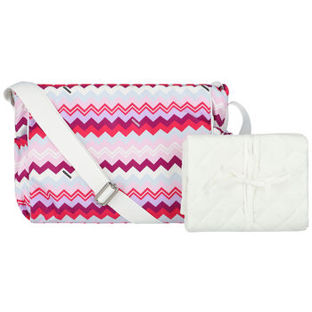 Purple & Pink Zigzag Baby Changing Bag