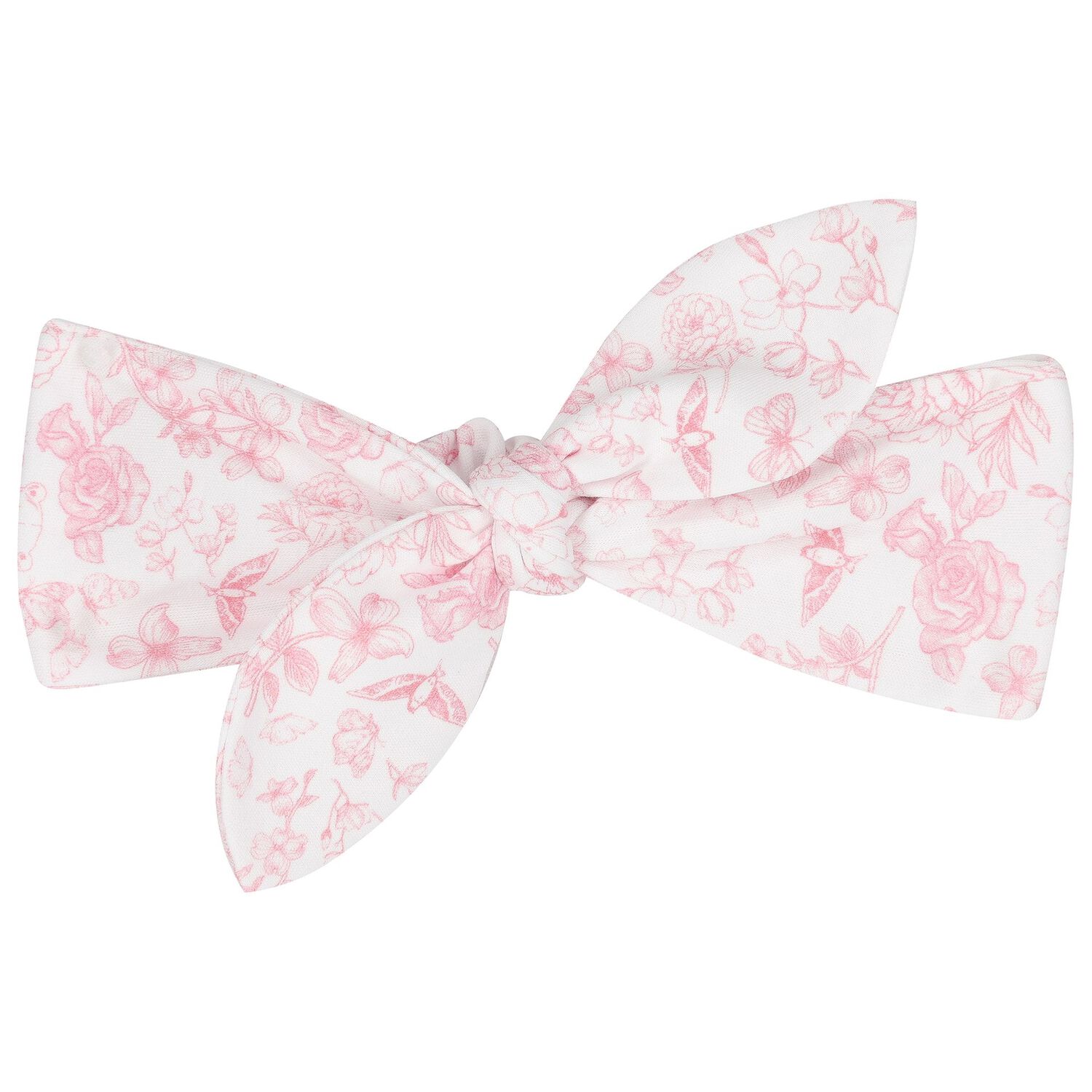 Baby Girls White & Pink Toile de Jouy Babygrow Set, 1, hi-res image number null