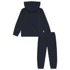 Boys Navy Blue Logo Tracksuit, 2, hi-res