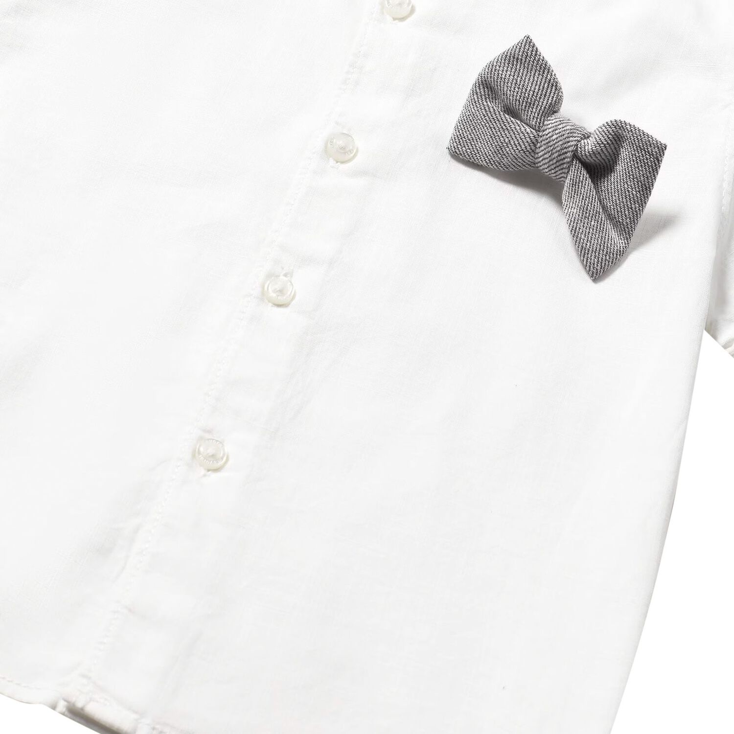 Younger Boys White & Grey Shorts Set, 3, hi-res image number null