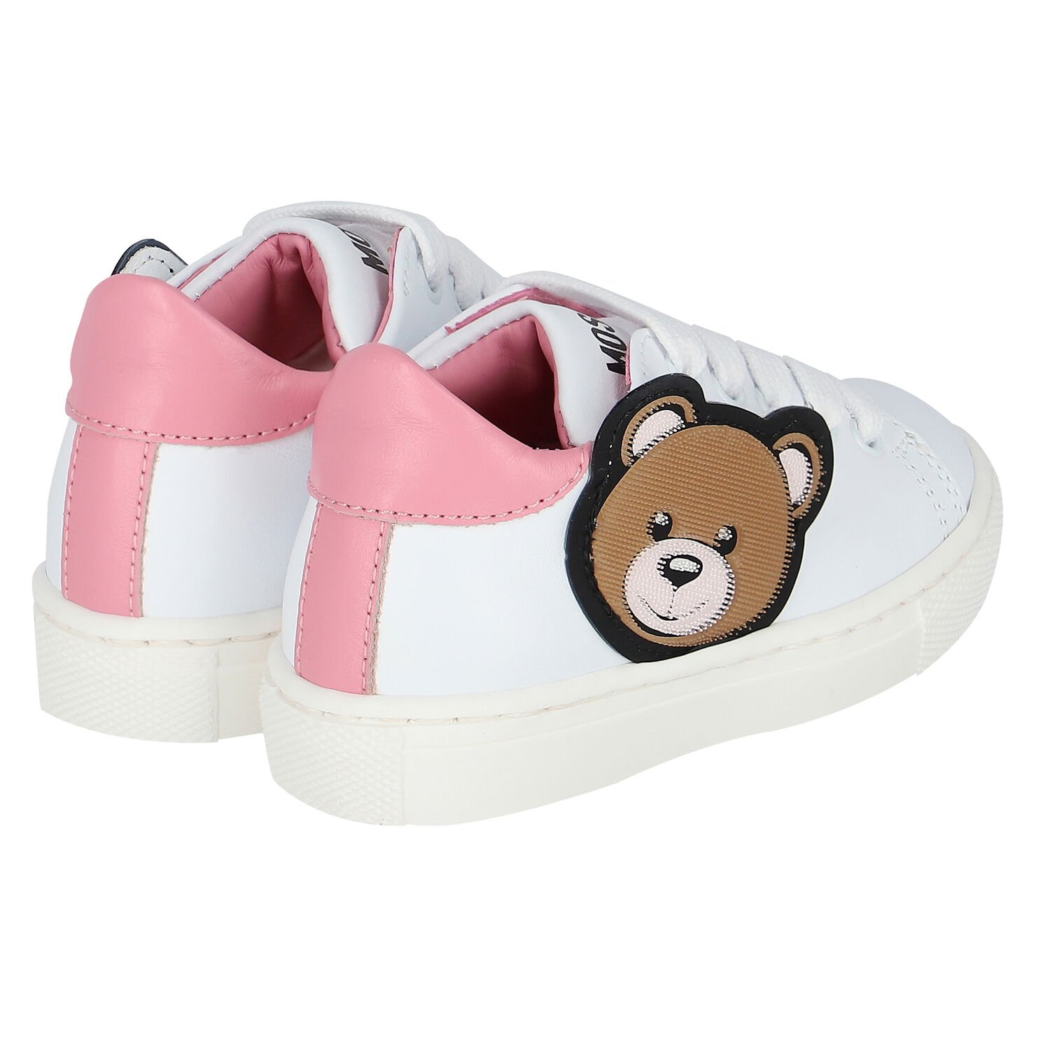 White Teddy Bear Trainers, 1, hi-res