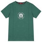 Boys Green Logo T-Shirt, 1, hi-res