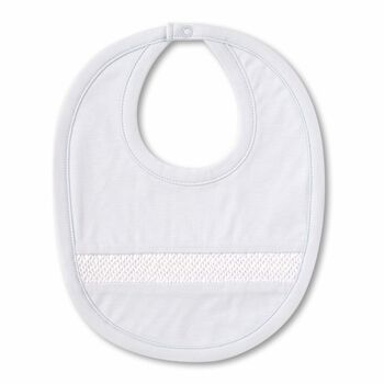 Baby Boys Blue Smocked Bib