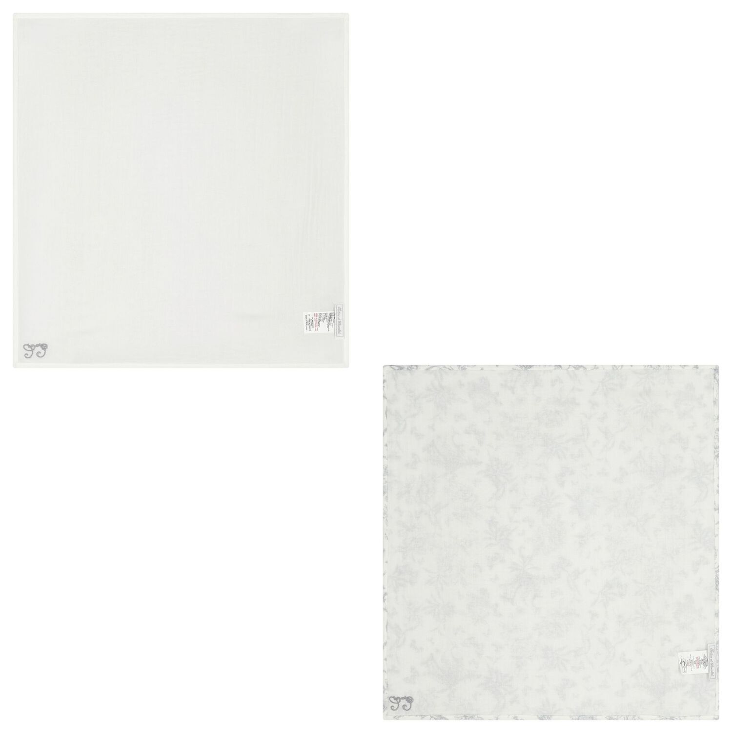 لفائف قماش موسلين باللونين الرمادي و الابيض بنقشة تويل دو جوي (عبوة من قطعتين), 2, hi-res