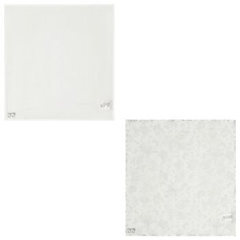 لفائف قماش موسلين باللونين الرمادي و الابيض بنقشة تويل دو جوي (عبوة من قطعتين)