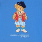 Girls Blue Polo Bear T-Shirt, 1, hi-res