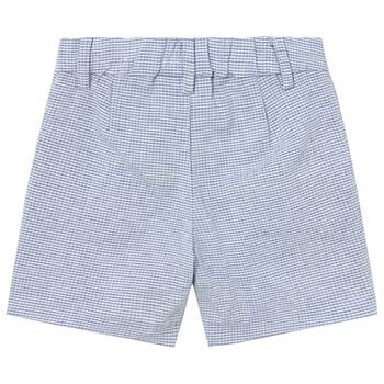 Younger Boys Blue & White Gingham Shorts