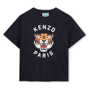 Navy Blue Tiger Logo T-Shirt