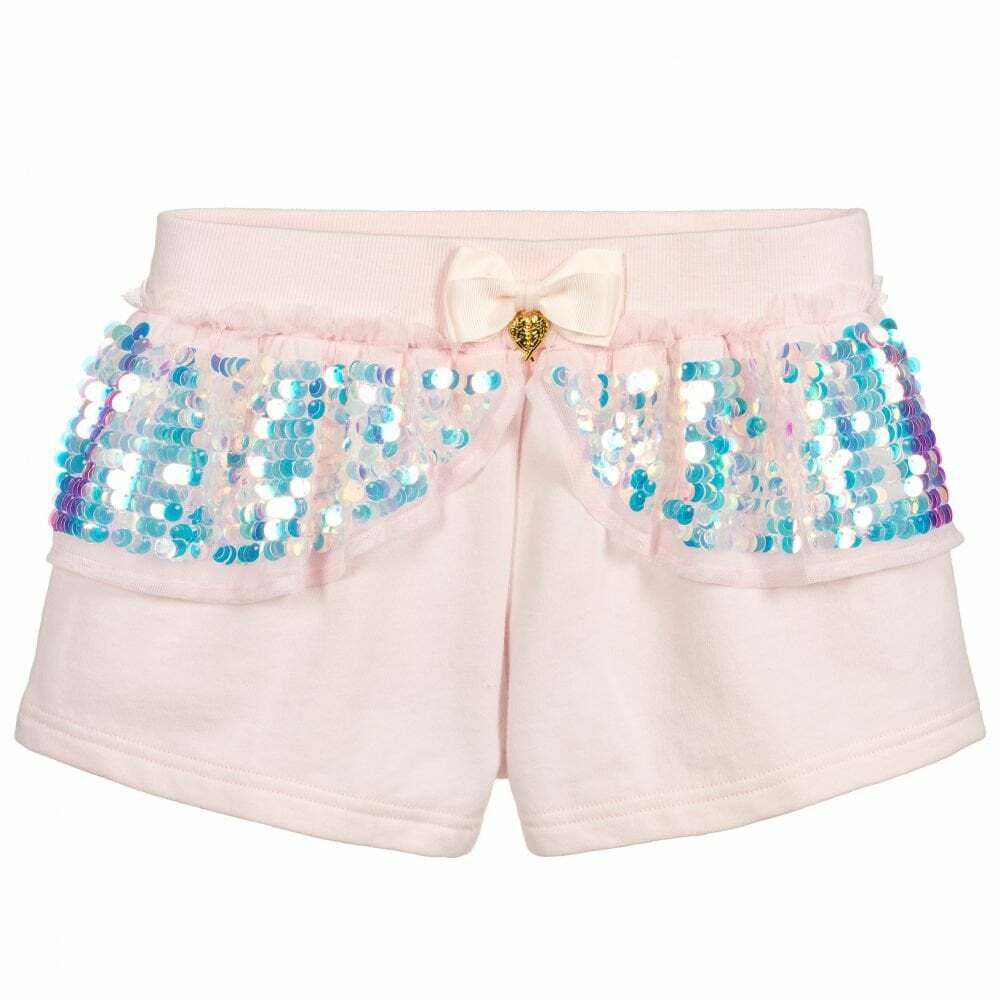 pink sequin shorts