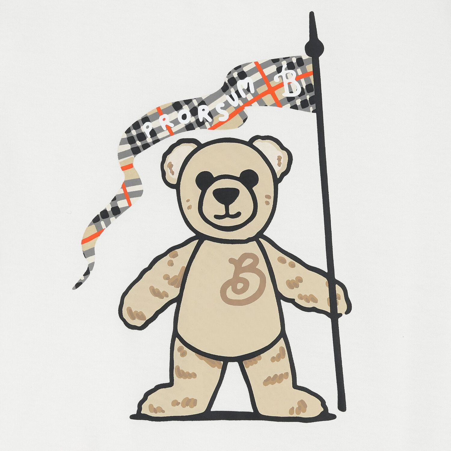 White Logo Thomas Bear T-Shirt, 1, hi-res