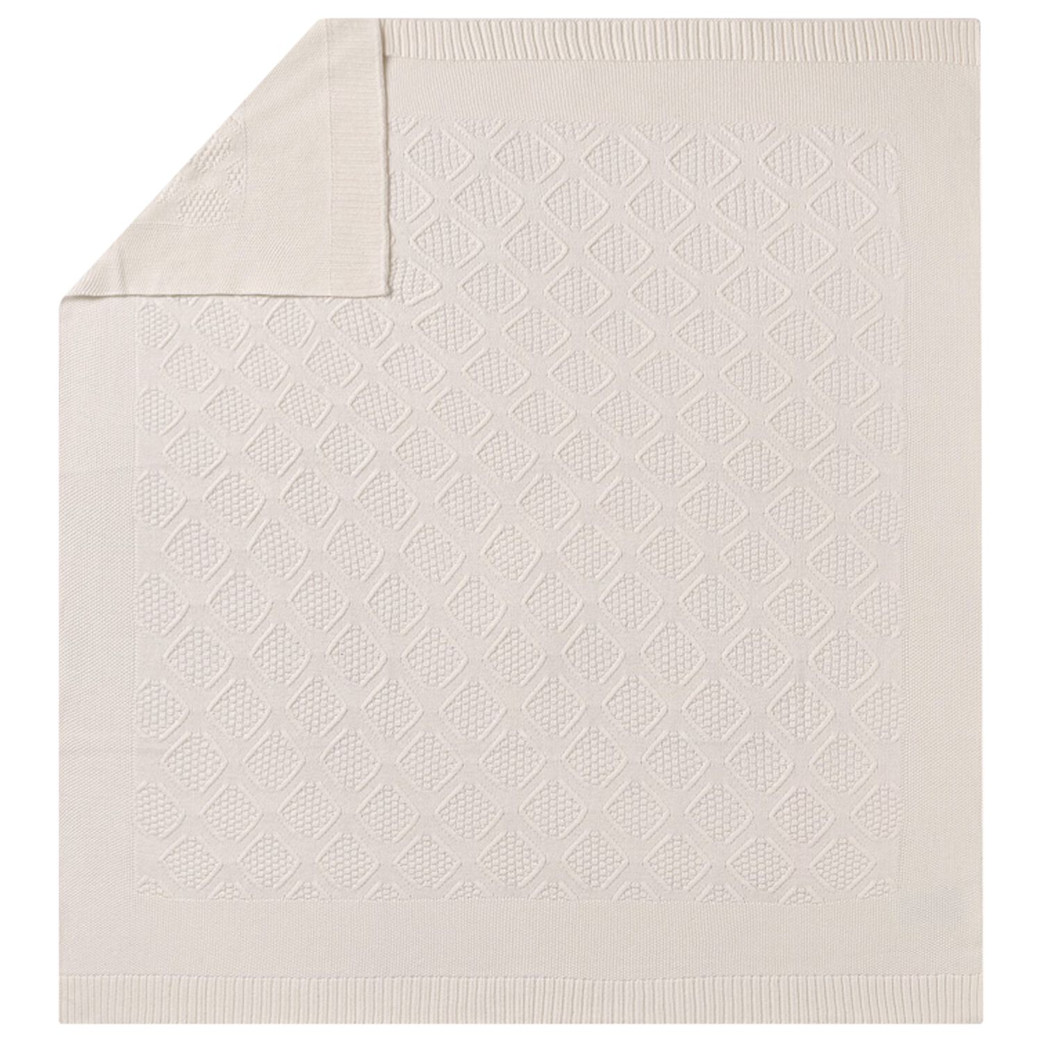 Beige Knit Baby Blanket , 1, hi-res image number null