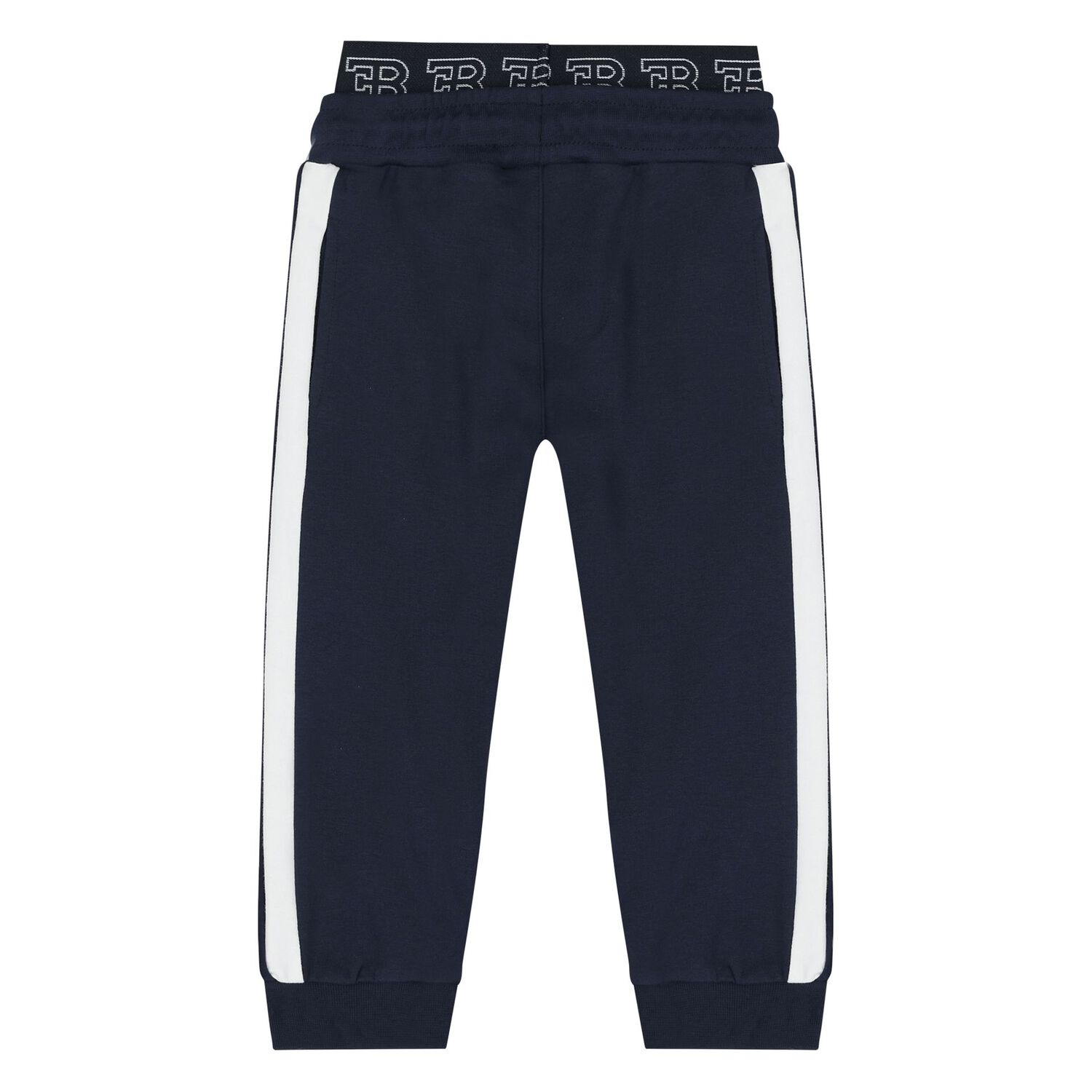 Younger Boys Navy Blue Logo Joggers, 1, hi-res