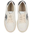 Ivory & Grey Logo Trainers, 1, hi-res
