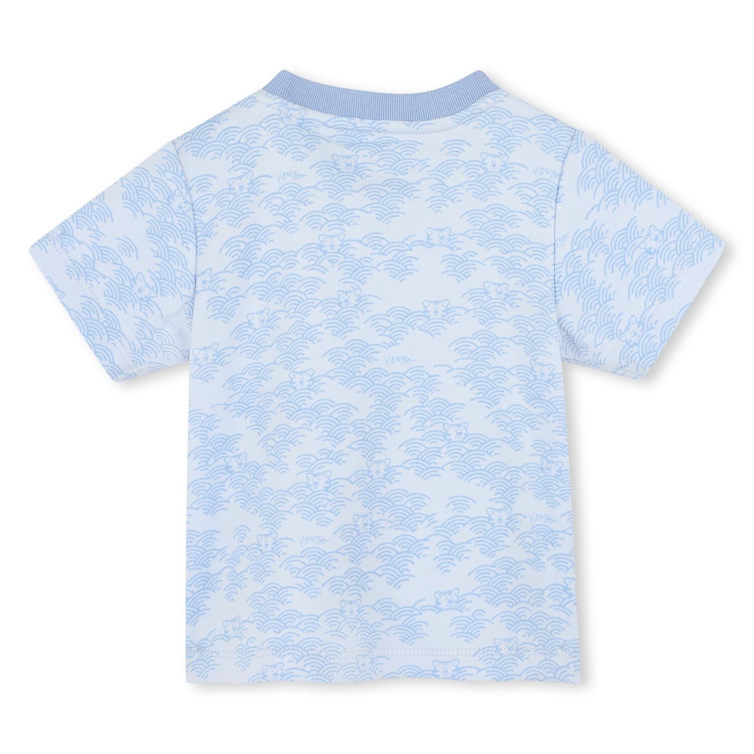 طقم شورت بالشعار باللون الأزرق للأولاد  , 1, hi-res