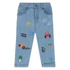 Younger Boys Blue Denim Jeans, 1, hi-res