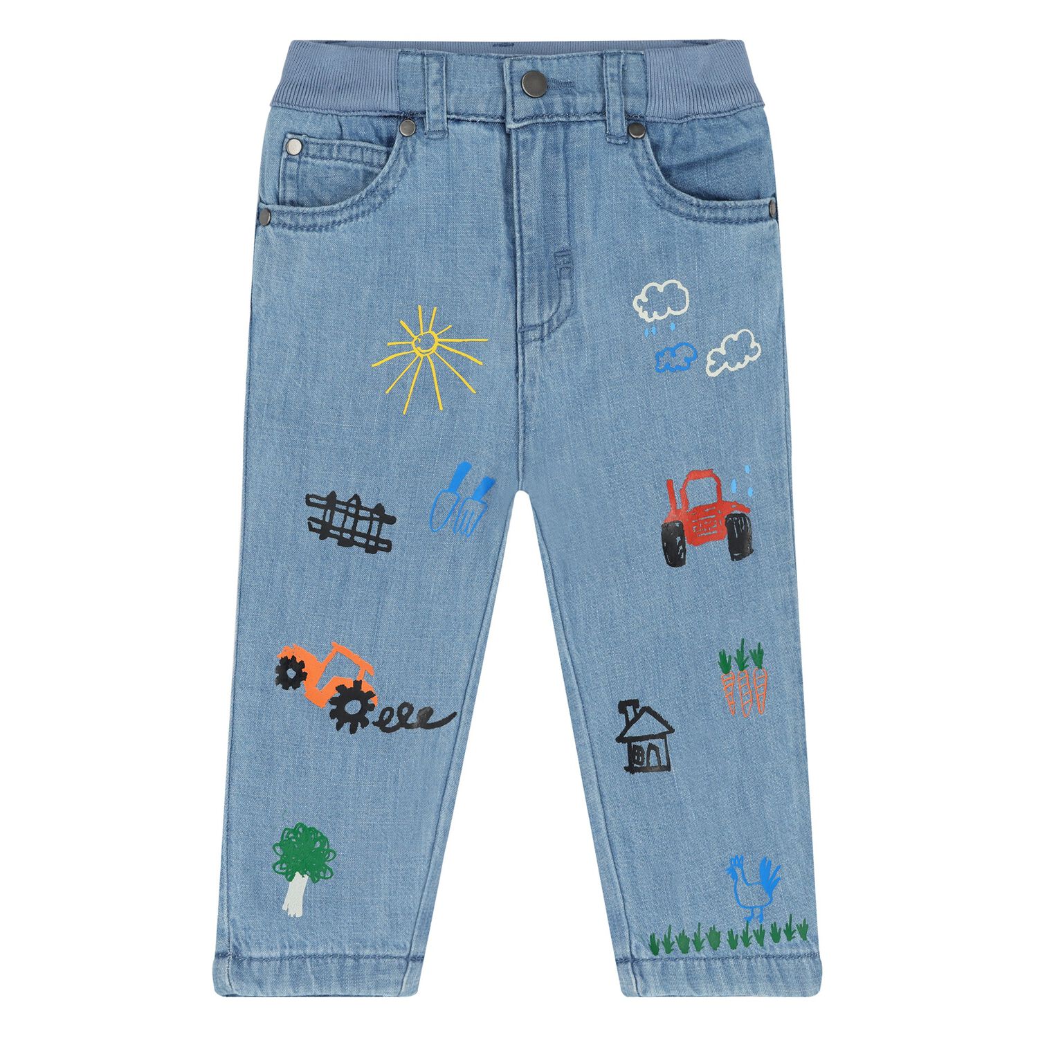 Younger Boys Blue Denim Jeans, 1, hi-res image number null