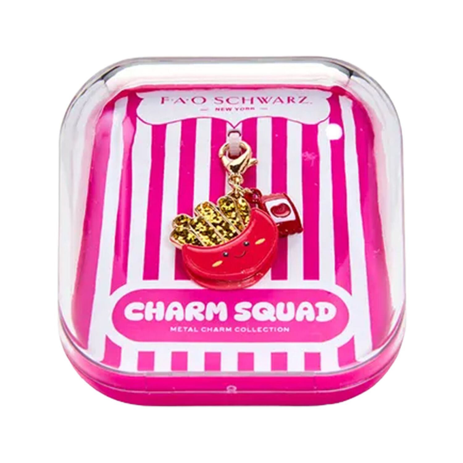 Girls Gold & Red French Fries Charm, 1, hi-res