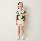 Girls Ivory Elephant Jungle Dress , 1, hi-res