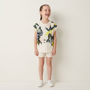 Girls Ivory Elephant Jungle Dress 