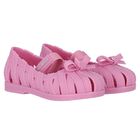 Younger Girls Pink Bow Shoes, 2, hi-res