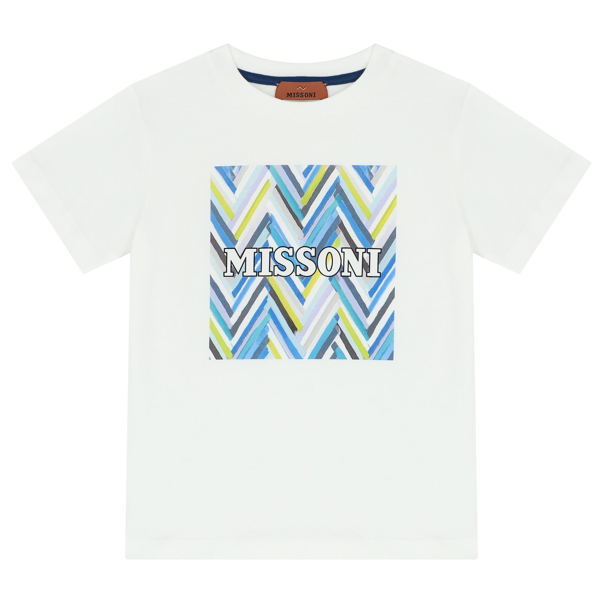 Missoni Kids zigzag-print cotton T-shirt - White