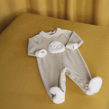 Beige Sheep Babygrow