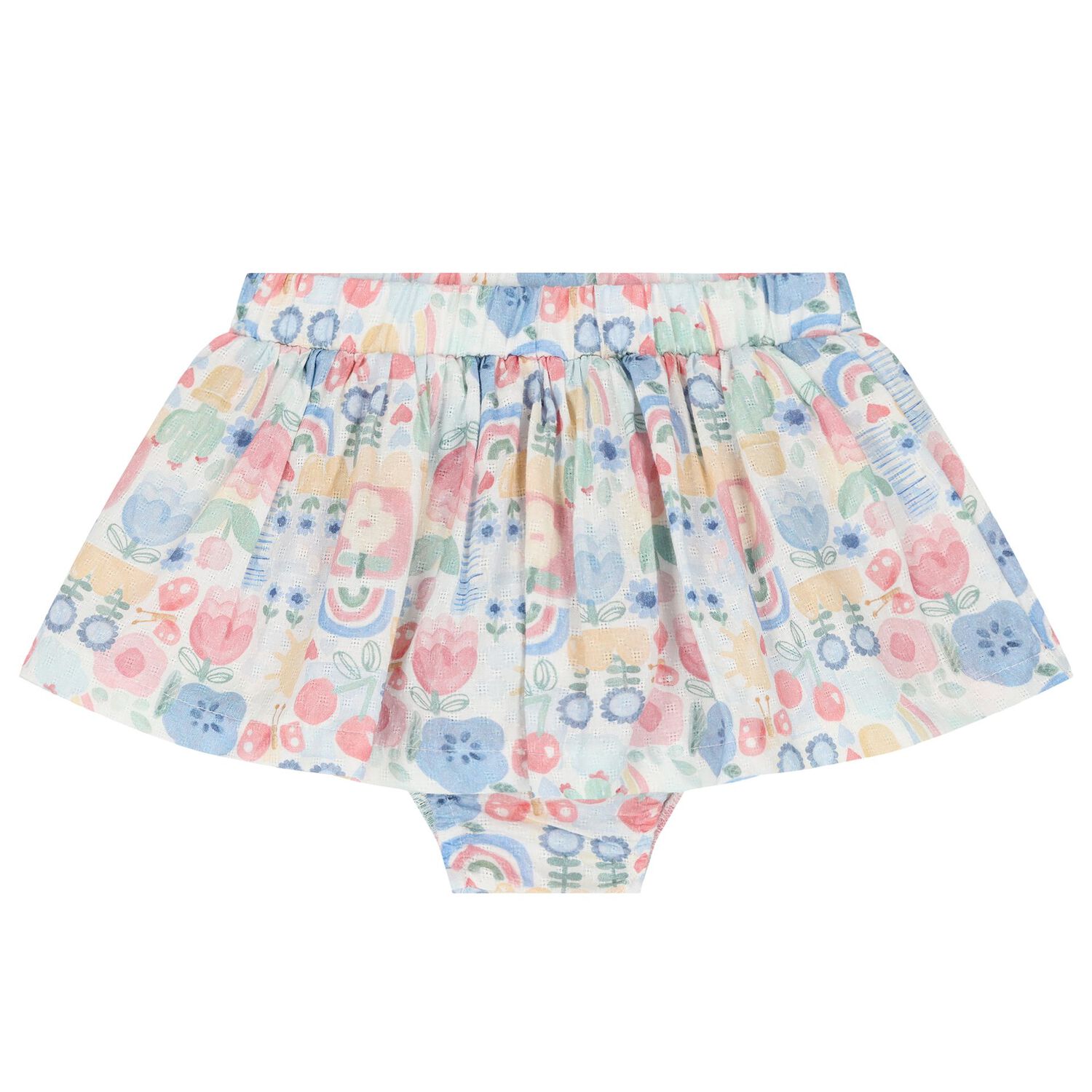 Younger Girls Ivory Butterfly Skirt Set, 1, hi-res image number null