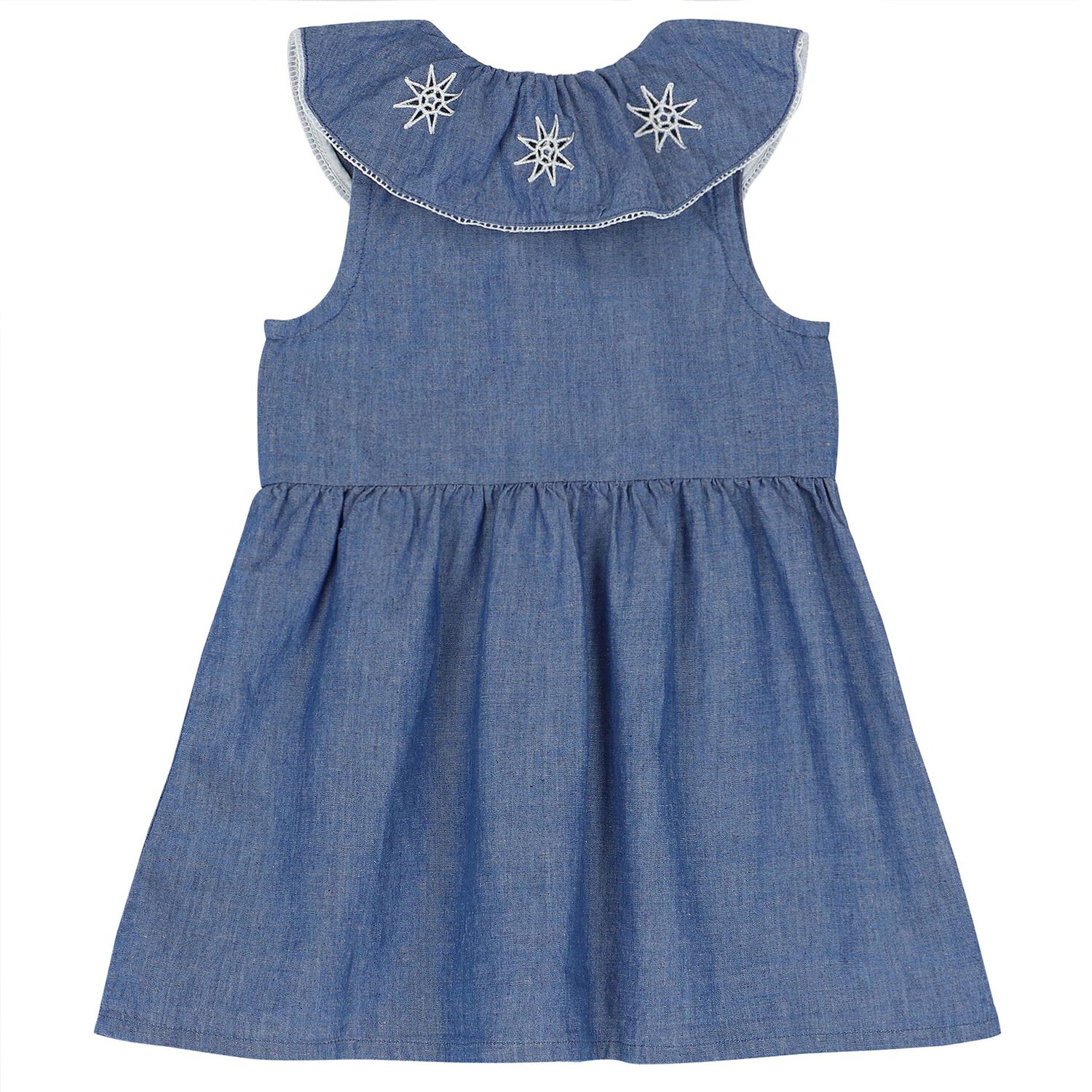 Younger Girls Blue Star Dress, 1, hi-res