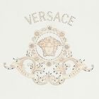 Girls White Embellished Medusa Logo T-Shirt, 1, hi-res