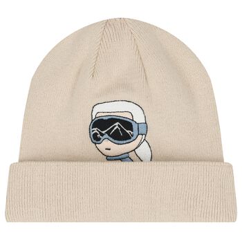 Baby Boys Beige Ikonik Karl Hat