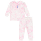 Baby Girls Pink Logo Tie Dye Tracksuit, 1, hi-res