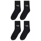 Boys Black Logo Socks ( 2-Pack ), 1, hi-res