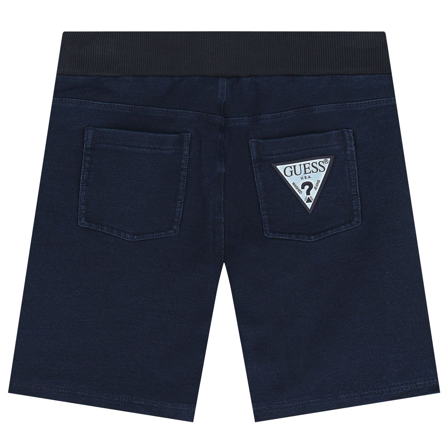 Boys Yellow & Navy Blue Logo Shorts Set, 1, hi-res