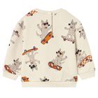 Younger Boys Ivory Dogs Sweatshirt, 1, hi-res